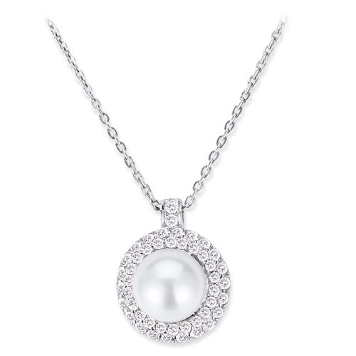 Di Mare Rare Pearl and Diamond Necklace Jewelry Style 18PO502D