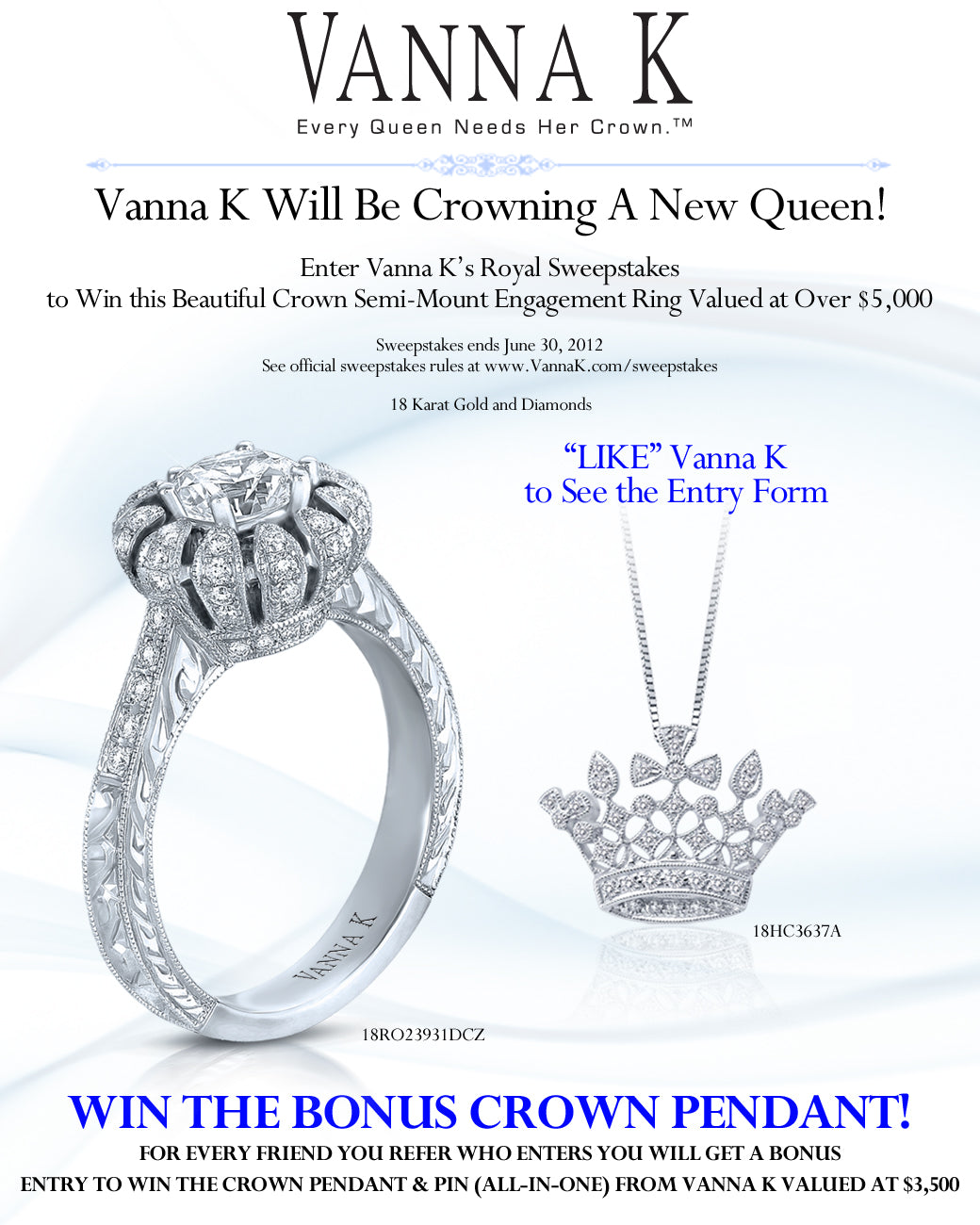 Feeling Royal? Vanna K to Launch Royal Engagement Sweepstakes!
