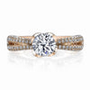 Vintage Inspired Diamond Pave Set Solea Ring Style 18RO5619PDCZ