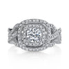 Vintage Inspired Diamond Pave Set Solea Ring Style 18RGL752DCZ