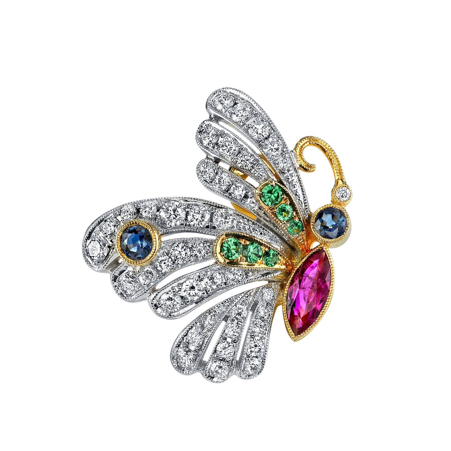 Gelato Color Gemstone and Diamond Earrings Style 18ER008D