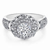 Vintage Inspired Diamond Pave Set Solea Ring Style 18R860DCZ