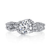 Vintage Inspired Diamond Pave Set Solea Ring Style 18R28DCZ