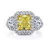 Soleamore Unique Rare Yellow Diamond Ring Style 18RGL938D