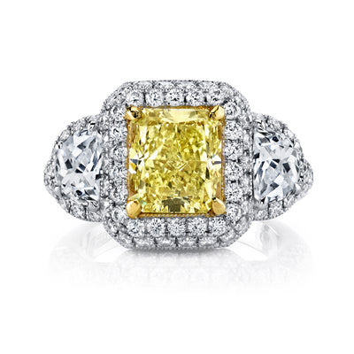 Soleamore Unique Rare Yellow Diamond Ring Style 18RGL938D