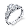 Vintage Inspired Diamond Pave Set Solea Ring Style 18R311DCZ