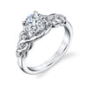 Vintage Inspired Diamond Pave Set Solea Ring Style 18R320DCZ