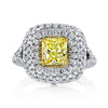 Soleamore Unique Rare Yellow Diamond Ring Style 18RGL746DY