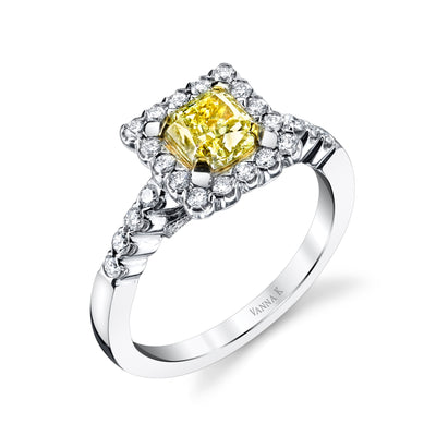 Soleamore Unique Rare Yellow Diamond Ring Style 18RGL5392DY