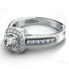 Hand Engraved Perfect Profile Diamond Ring Style 18R71DCZ