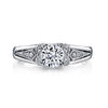 Vintage Inspired Diamond Pave Set Solea Ring Style 18R72DCZ