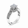 Vintage Inspired Diamond Pave Set Solea Ring Style 18RO6281DCZ