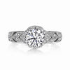 Vintage Inspired Diamond Pave Set Solea Ring Style 18RO6281DCZ