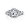 18K White Gold Halo Diamond Engagement Ring