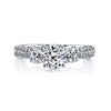 18K White Gold Diamond Engagement Ring