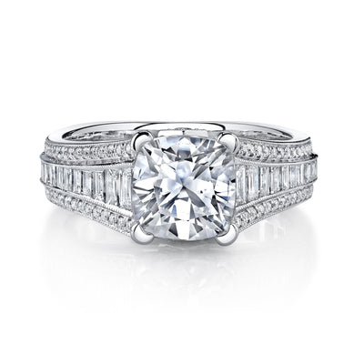 18K White Gold Diamond Engagement Ring