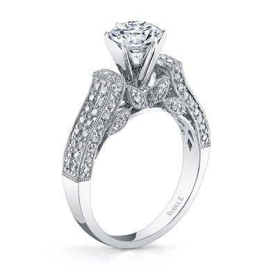 18K White Gold Diamond Engagement Ring