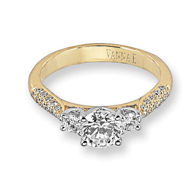 Vintage Inspired Diamond Pave Set Solea Ring Style 18M00165YCZ1