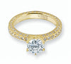 Vintage Inspired Diamond Pave Set Solea Ring Style 18RO2141YDCZ