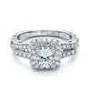 18K White Gold Halo Diamond Engagement Ring