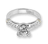 Vintage Inspired Diamond Pave Set Solea Ring Style 18RO4415DCZ