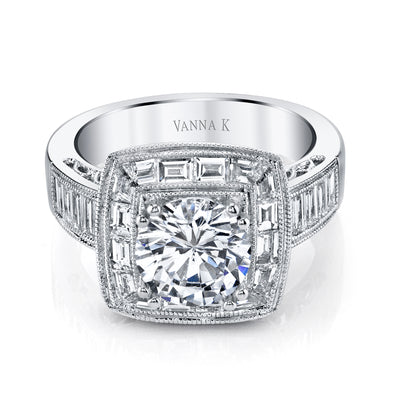 Ultra Lux Cascade Bridal Ring Style 18RO4896DCZ
