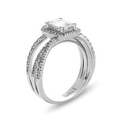 Vintage Inspired Diamond Pave Set Solea Ring Style 18RM61143DCZ