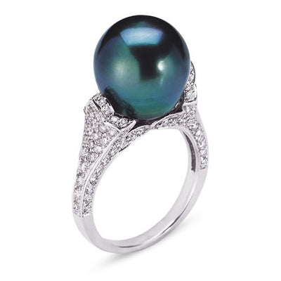 Di Mare Rare Pearl and Diamond Fashion Ring Jewelry Style 18M00124R