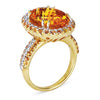 Gelato Color Gemstone and Diamond Fashion Ring Style 18RO100D