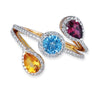 Gelato Color Gemstone and Diamond Fashion Ring Style 18RO547D