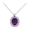 Gelato Color Gemstone and Diamond Necklace Style 18PO500D