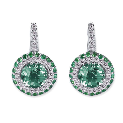 Gelato Color Gemstone and Diamond Earrings Style 18EO538D