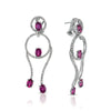 Gelato Color Gemstone and Diamond Earrings Style 18DOR70W