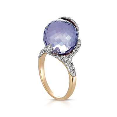 Gelato Color Gemstone and Diamond Fashion Ring Style 18RO815PD