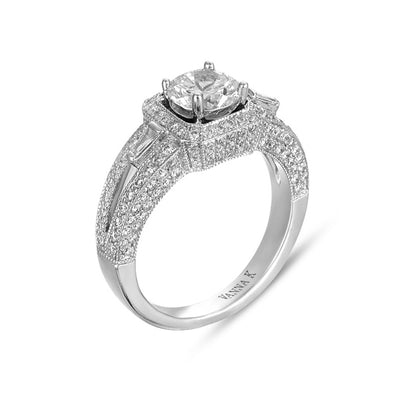 Ultra Lux Cascade Bridal Ring Style 18RGL0009DCZ