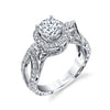 Hand Engraved Perfect Profile Diamond Ring Style 18RGL00205DCZ