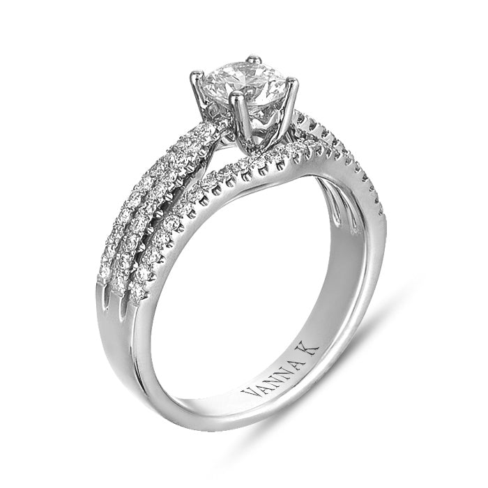 Vintage Inspired Diamond Pave Set Solea Ring Style 18M00722RCZ