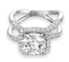 Vintage Inspired Diamond Pave Set Solea Ring Style 18RO5641DCZ