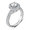 Vintage Inspired Diamond Pave Set Solea Ring Style 18R06297DCZ