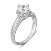 Hand Engraved Perfect Profile Diamond Ring Style 18RGL00305DCZ