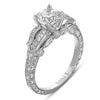 Hand Engraved Perfect Profile Diamond Ring Style 18RGL00340DCZ
