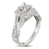 Ultra Lux Cascade Bridal Ring Style 18RGL00625DCZ