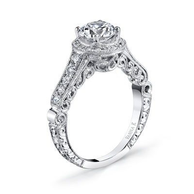 Hand Engraved Perfect Profile Diamond Ring Style 18RGL00460DCZ