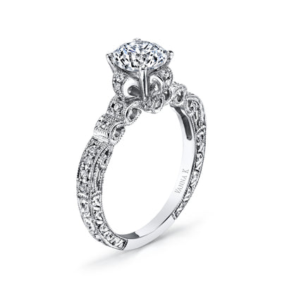 Hand Engraved Perfect Profile Diamond Ring Style 18RGL4511DCZ