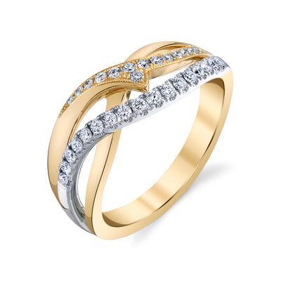 14K TWO TONE FASHION DIAMOND RING 14R1048YW