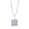 Square Diamond Pendant Necklace Style 14PN91D