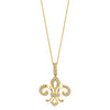 Flower of Lily Diamond Pendant Necklace 14PO0051D